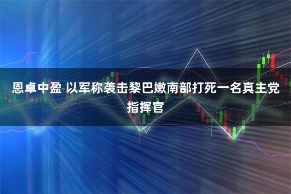 恩卓中盈 以军称袭击黎巴嫩南部打死一名真主党指挥官